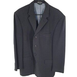 Kenneth Cole Dark Blue Long Sleeve Collared Four-Button Blazer Men's Size 44R
